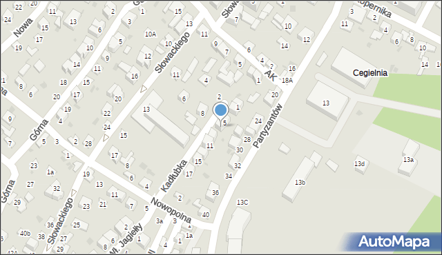 Opatów, Kadłubka Wincentego, bp., 7, mapa Opatów