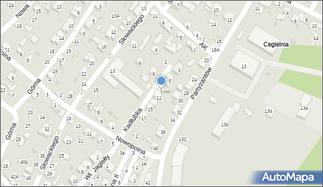 Opatów, Kadłubka Wincentego, bp., 9, mapa Opatów