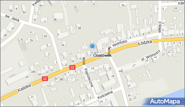 Opatówek, Kaliska, 2A, mapa Opatówek