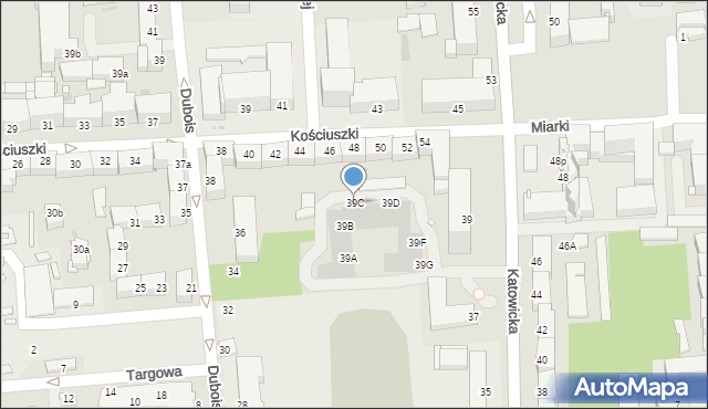 Opole, Katowicka, 39C, mapa Opola