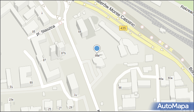 Opole, Katowicka, 68a, mapa Opola