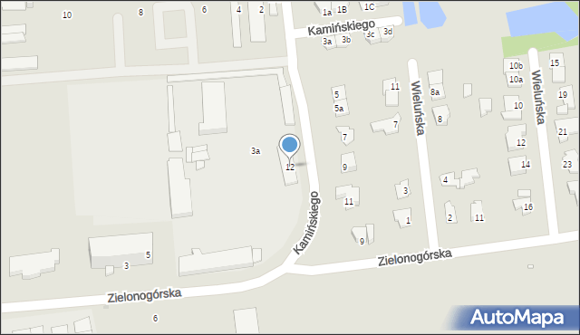 Opole, Kamińskiego Aleksandra, hm., 12, mapa Opola