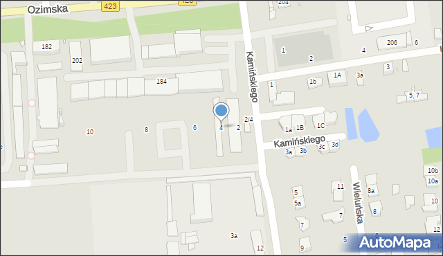 Opole, Kamińskiego Aleksandra, hm., 4, mapa Opola