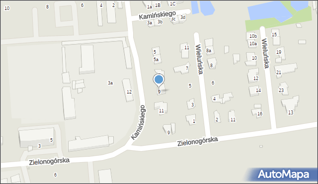 Opole, Kamińskiego Aleksandra, hm., 9, mapa Opola