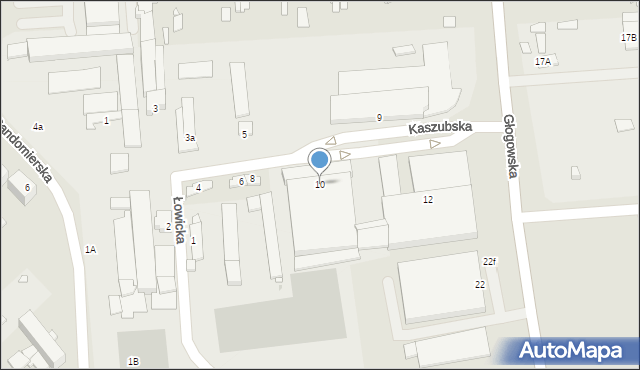 Opole, Kaszubska, 10, mapa Opola