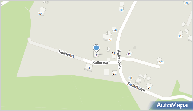 Orzesze, Kalinowa, 4, mapa Orzesze