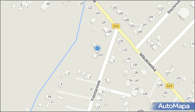 Orzesze, Kasztanowa, 2, mapa Orzesze
