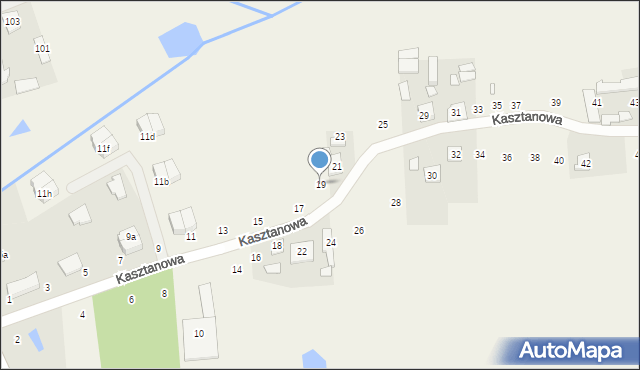 Orzeszyn, Kasztanowa, 19, mapa Orzeszyn