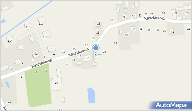 Orzeszyn, Kasztanowa, 24, mapa Orzeszyn