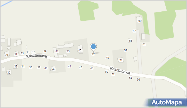 Orzeszyn, Kasztanowa, 47, mapa Orzeszyn