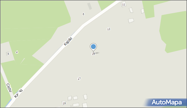 Osieck, Kąciki, 15, mapa Osieck