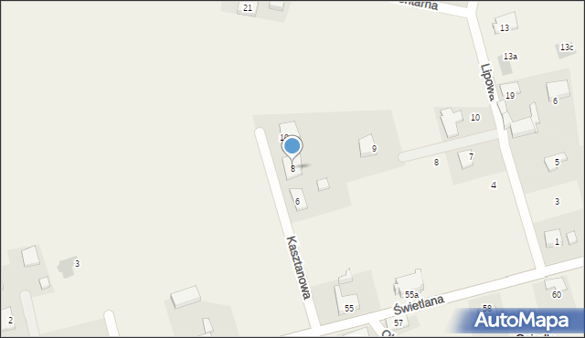 Osiedle Poznańskie, Kasztanowa, 8, mapa Osiedle Poznańskie