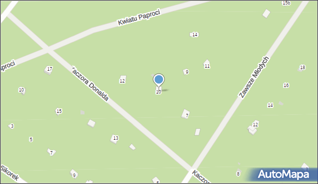 Osiedle Wilga, Kaczora Donalda, 10, mapa Osiedle Wilga