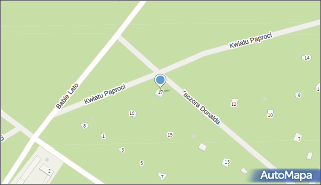 Osiedle Wilga, Kaczora Donalda, 17, mapa Osiedle Wilga