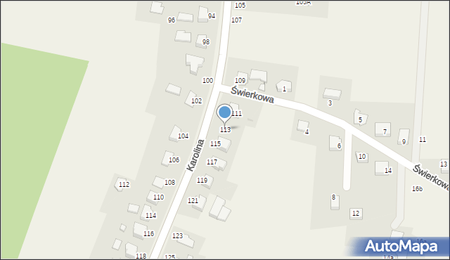 Osiek, Karolina, 113, mapa Osiek