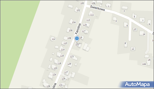 Osiek, Karolina, 121, mapa Osiek