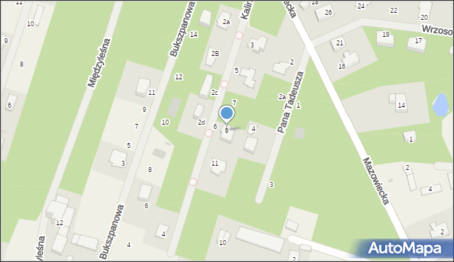 Osowiec, Kalinowa, 9, mapa Osowiec