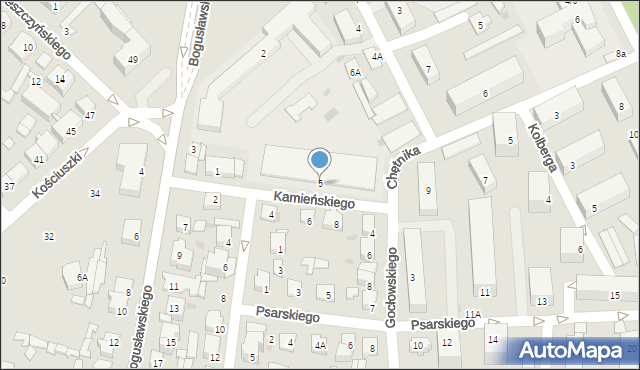 Ostrołęka, Kamieńskiego Henryka, gen., 5, mapa Ostrołęka