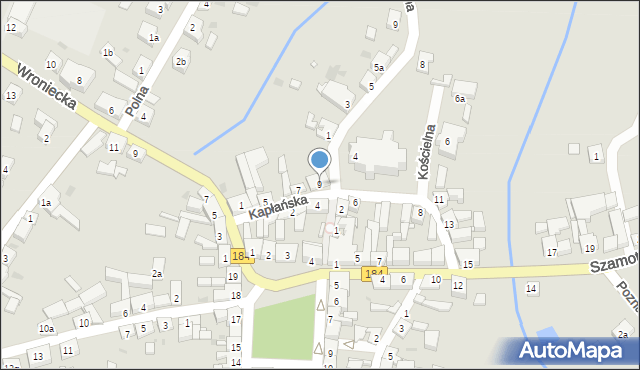 Ostroróg, Kapłańska, 9, mapa Ostroróg