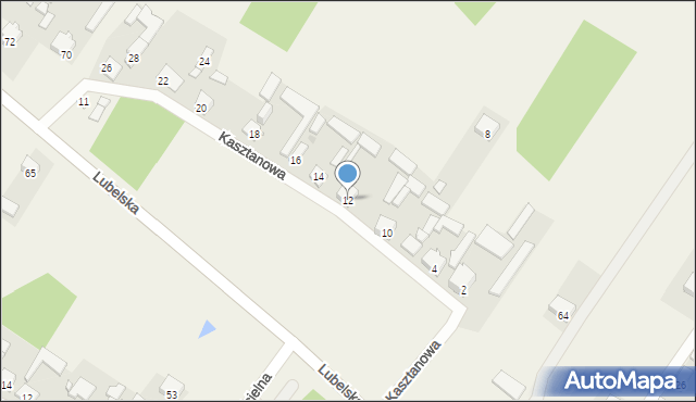 Ostrów, Kasztanowa, 12, mapa Ostrów