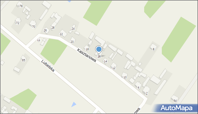 Ostrów, Kasztanowa, 16, mapa Ostrów