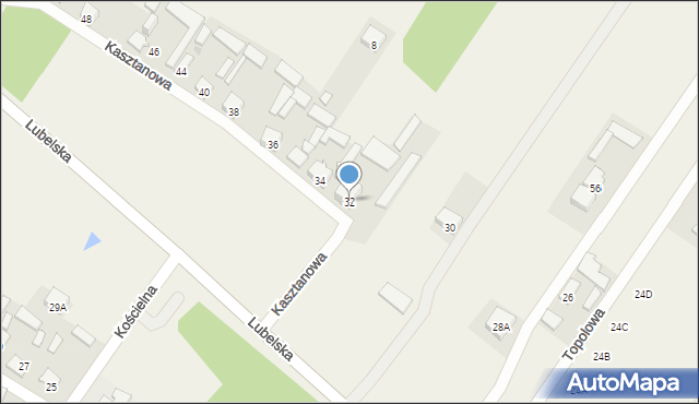 Ostrów, Kasztanowa, 2, mapa Ostrów