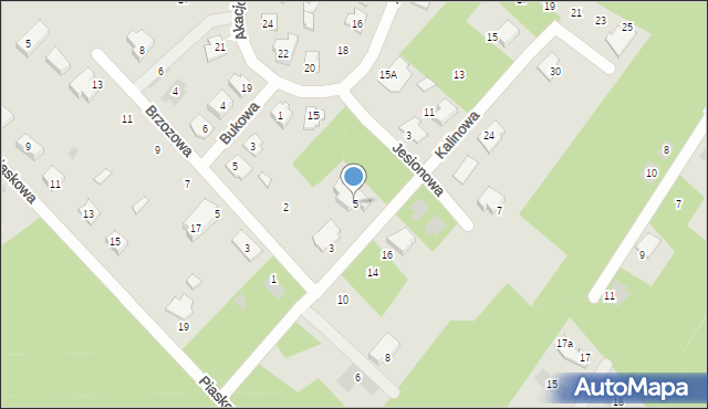 Ostrów Mazowiecka, Kalinowa, 5, mapa Ostrów Mazowiecka