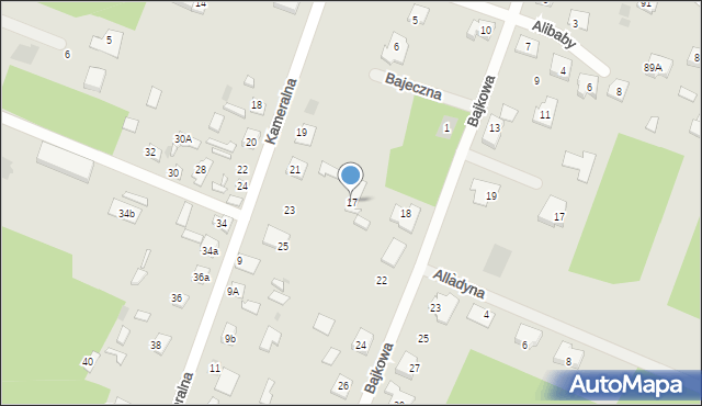 Ostrów Mazowiecka, Kameralna, 17, mapa Ostrów Mazowiecka