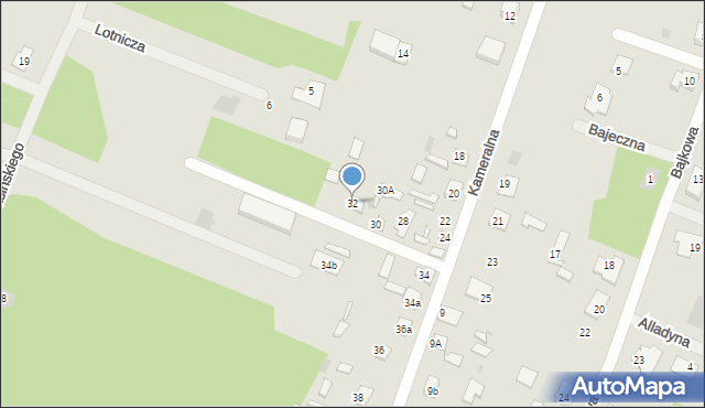 Ostrów Mazowiecka, Kameralna, 32, mapa Ostrów Mazowiecka