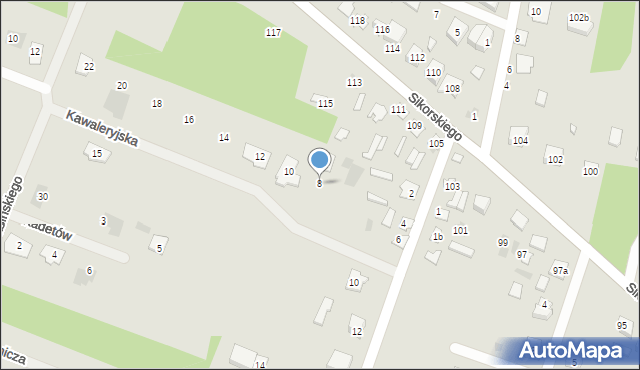 Ostrów Mazowiecka, Kawaleryjska, 8, mapa Ostrów Mazowiecka