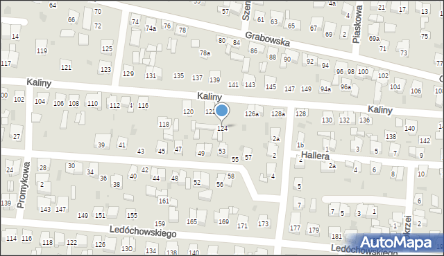 Ostrów Wielkopolski, Kaliny, prof., 124, mapa Ostrów Wielkopolski