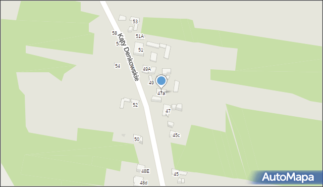 Ostrowiec Świętokrzyski, Kąty Denkowskie, 47a, mapa Ostrowiec Świętokrzyski