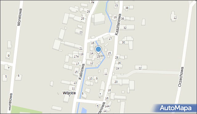 Otmuchów, Kasztanowa, 13, mapa Otmuchów