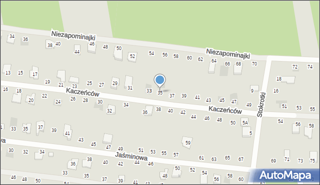 Otwock, Kaczeńców, 35, mapa Otwock