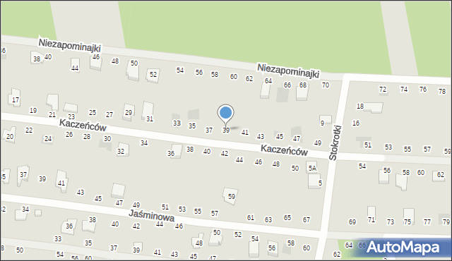 Otwock, Kaczeńców, 39, mapa Otwock