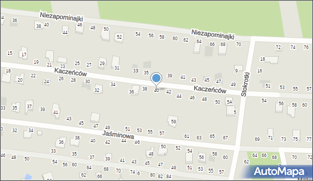 Otwock, Kaczeńców, 40, mapa Otwock