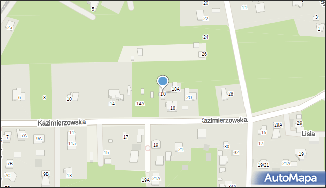 Owczarnia, Kazimierzowska, 16, mapa Owczarnia