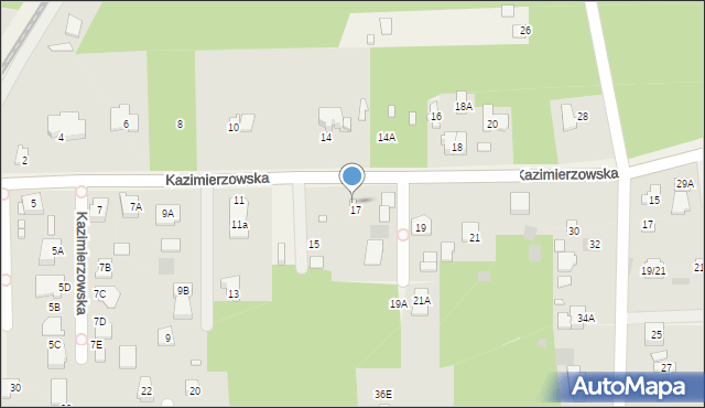 Owczarnia, Kazimierzowska, 17a, mapa Owczarnia