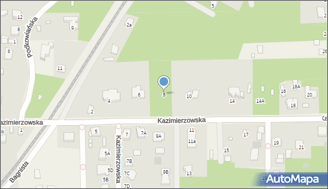 Owczarnia, Kazimierzowska, 8, mapa Owczarnia