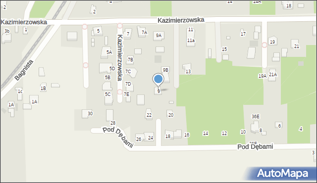 Owczarnia, Kazimierzowska, 9, mapa Owczarnia