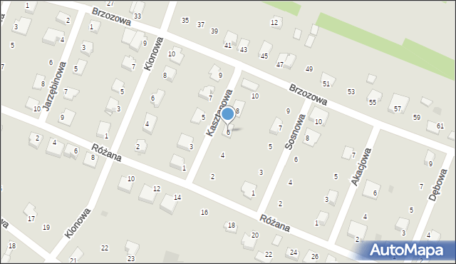 Ożarów, Kasztanowa, 6, mapa Ożarów