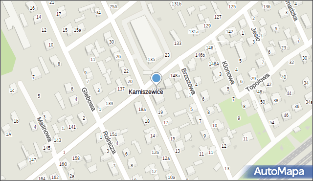 Pabianice, Karniszewicka, 150A, mapa Pabianic