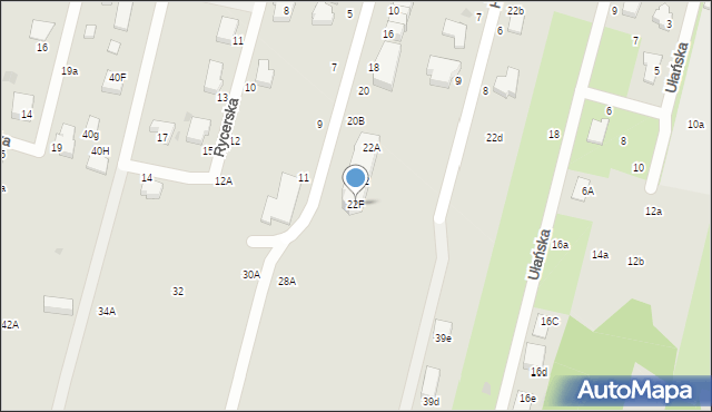 Pabianice, Kasztelańska, 22F, mapa Pabianic