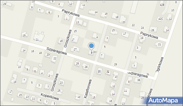 Paczkowo, Kalafiorowa, 8, mapa Paczkowo