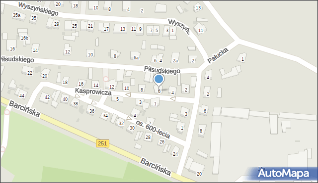 Pakość, Kasprowicza Jana, 6, mapa Pakość