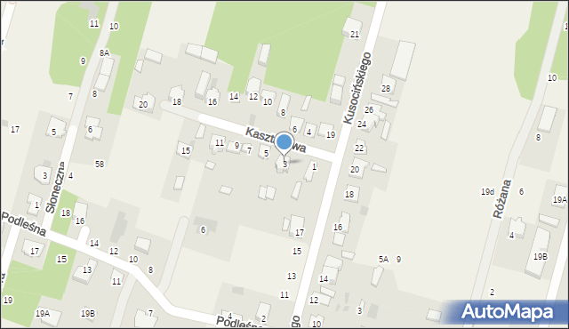 Palmiry, Kasztanowa, 3, mapa Palmiry