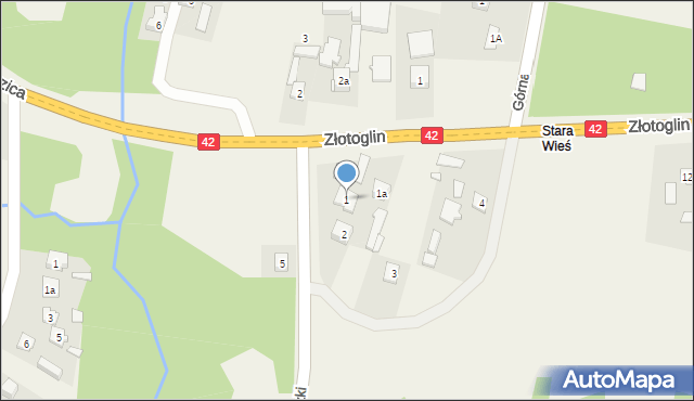 Parszów, Kamieniczki, 1, mapa Parszów