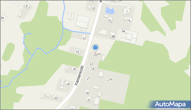 Parszów, Kamieniczki, 11, mapa Parszów