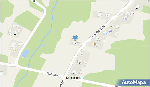 Parszów, Kamieniczki, 31, mapa Parszów