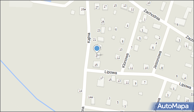 Parzęczew, Kątna, 17, mapa Parzęczew